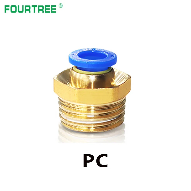 Пневматический соединитель PC/PCF/PL/PLF 4 мм 12 резьба 1/8 &quot1/4&quot 3/8 &quot1/2&quot Воздушная