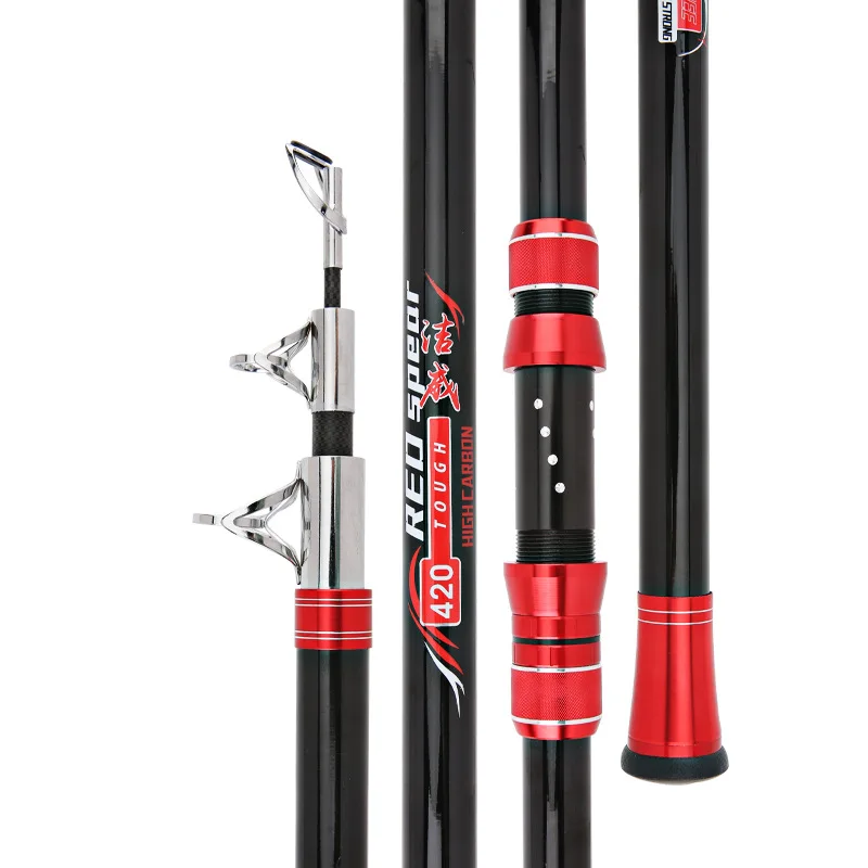 

2.1M-4.5M Carbon Fiber Fishing Rod Large Guide Ring Rotary Portable Telescopic Fishing Rod