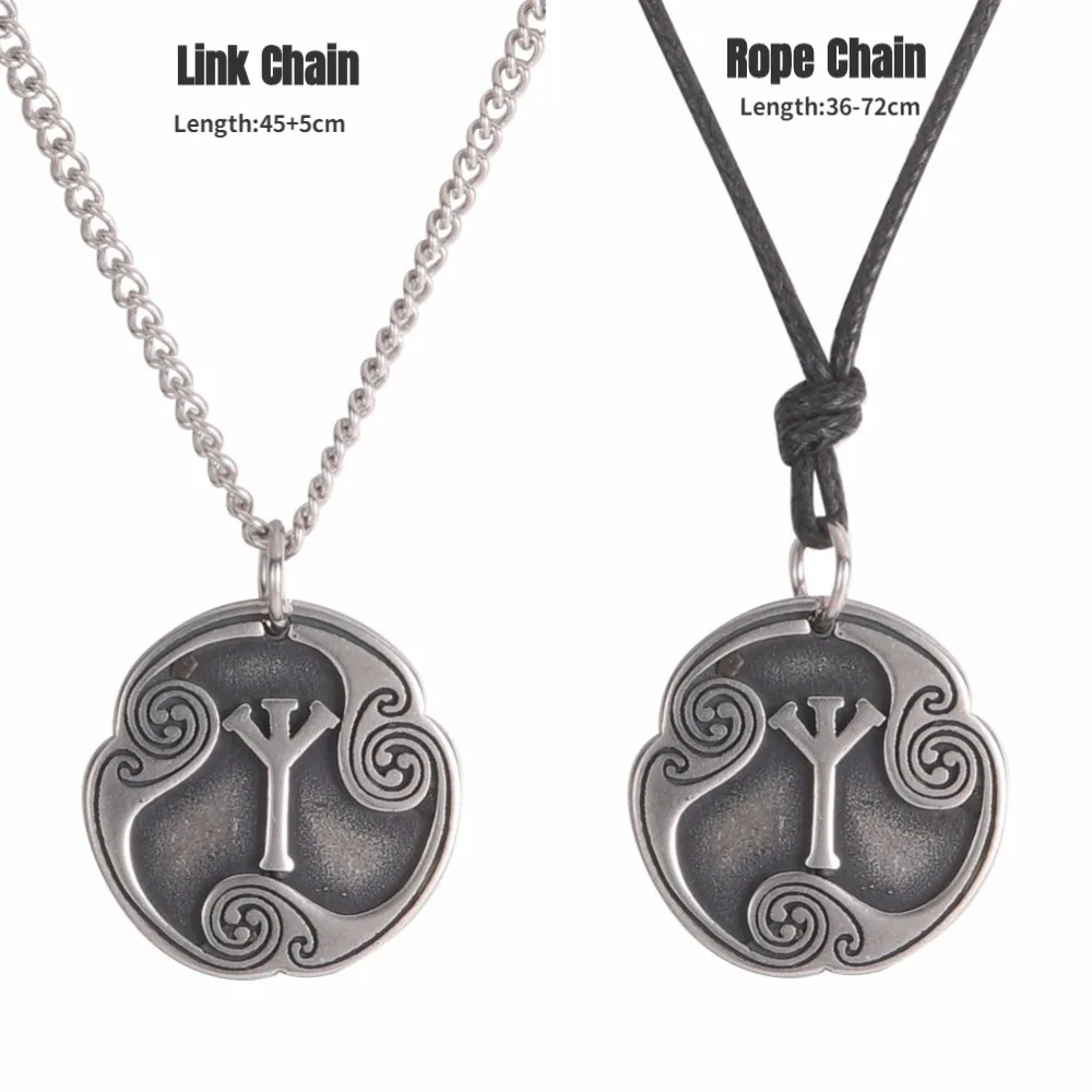 LIKGREAT Винтажный комплект из ожерелья с подвеской 24 руны для мужчин и женщин амулет