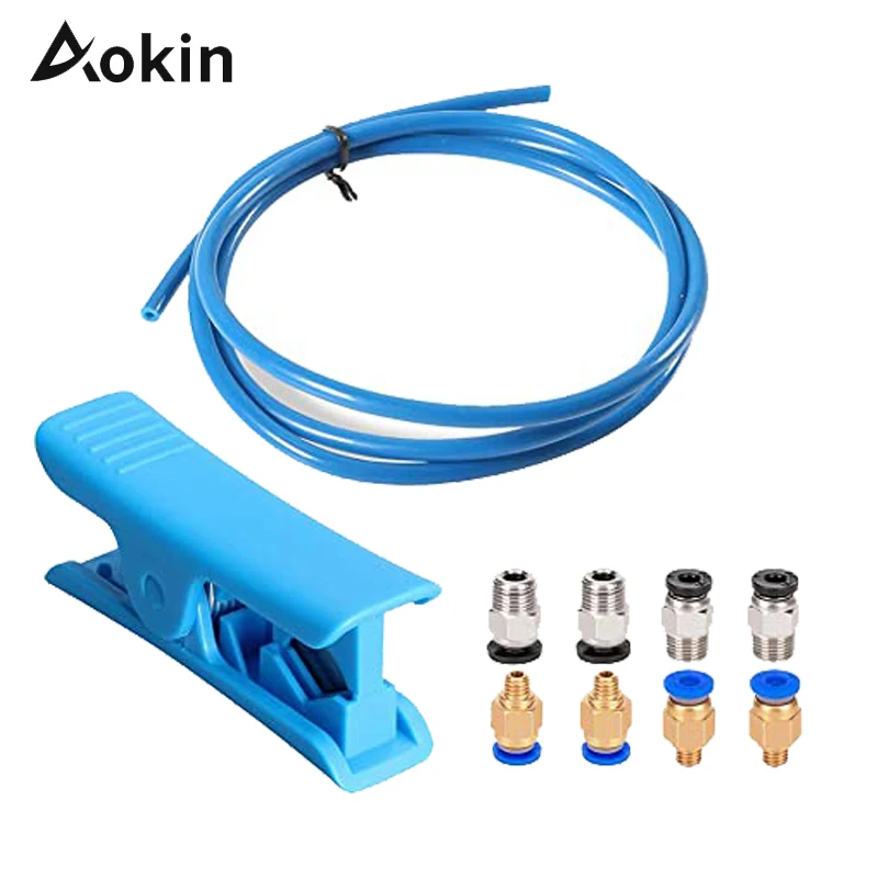 4 шт. PC4 M6 фитинги + M10 штыревые прямые пневматические PTFE трубки нажимной фитинг