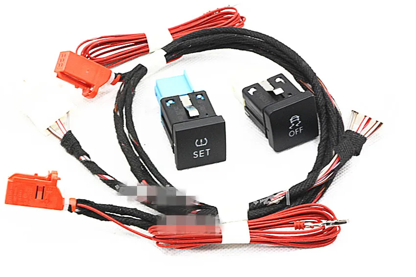 TPMS SET Tire Tyre Pressure Alarm Switch + ESP OFF ASR Anti Skid &amp Cable Wire For VW Jetta Golf 1KD927117 56D927121 | Автомобили и
