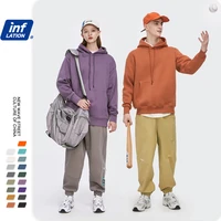 inflation men solid color soft sweatshirt set 2021winter warm fleece tracksuit couple sweatpant set unisex hoodie set