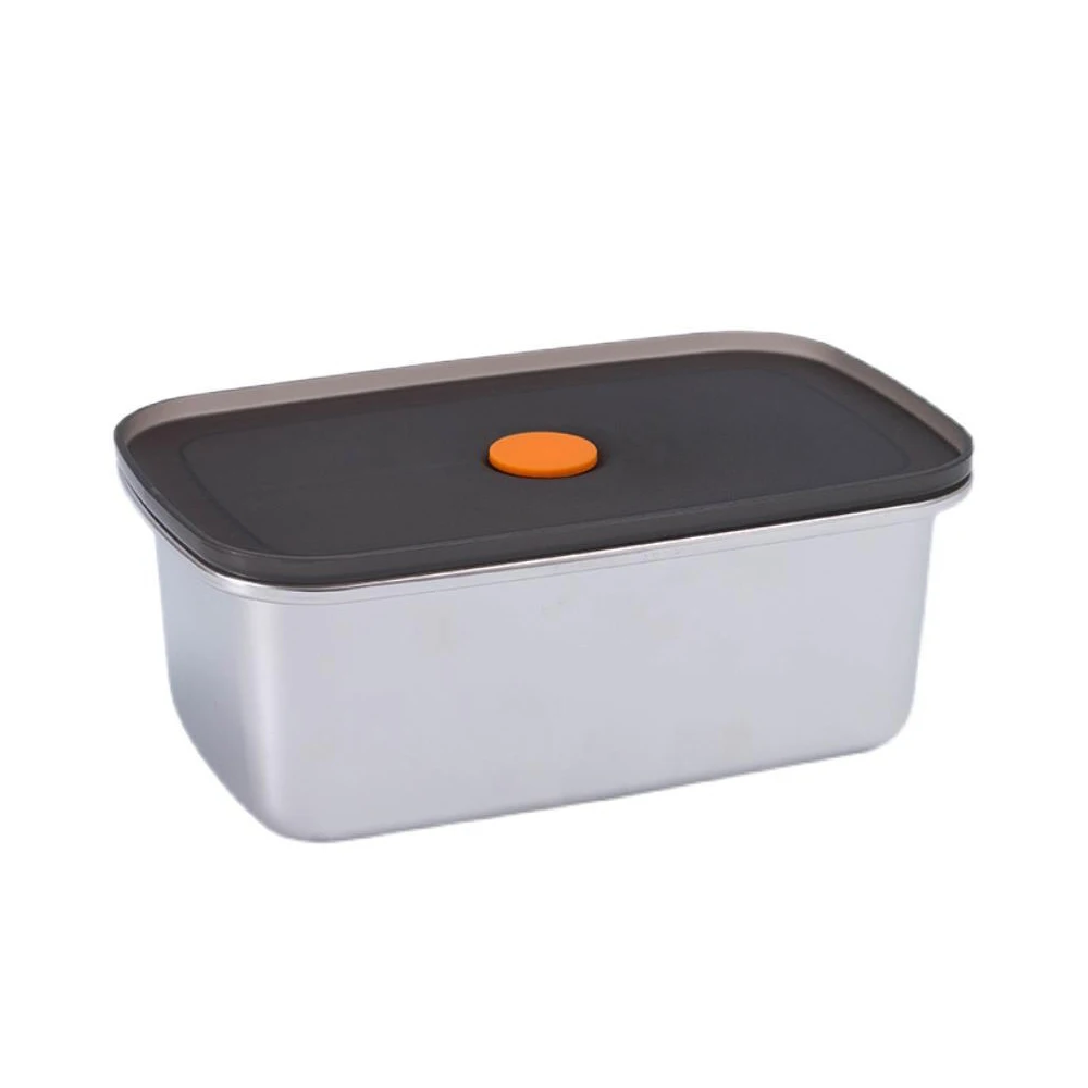 

Ланч-бокс из нержавеющей стали для холодильника, прямоугольная портативная коробка для хранения еды, для пикника, кемпинга, уличный контейн...