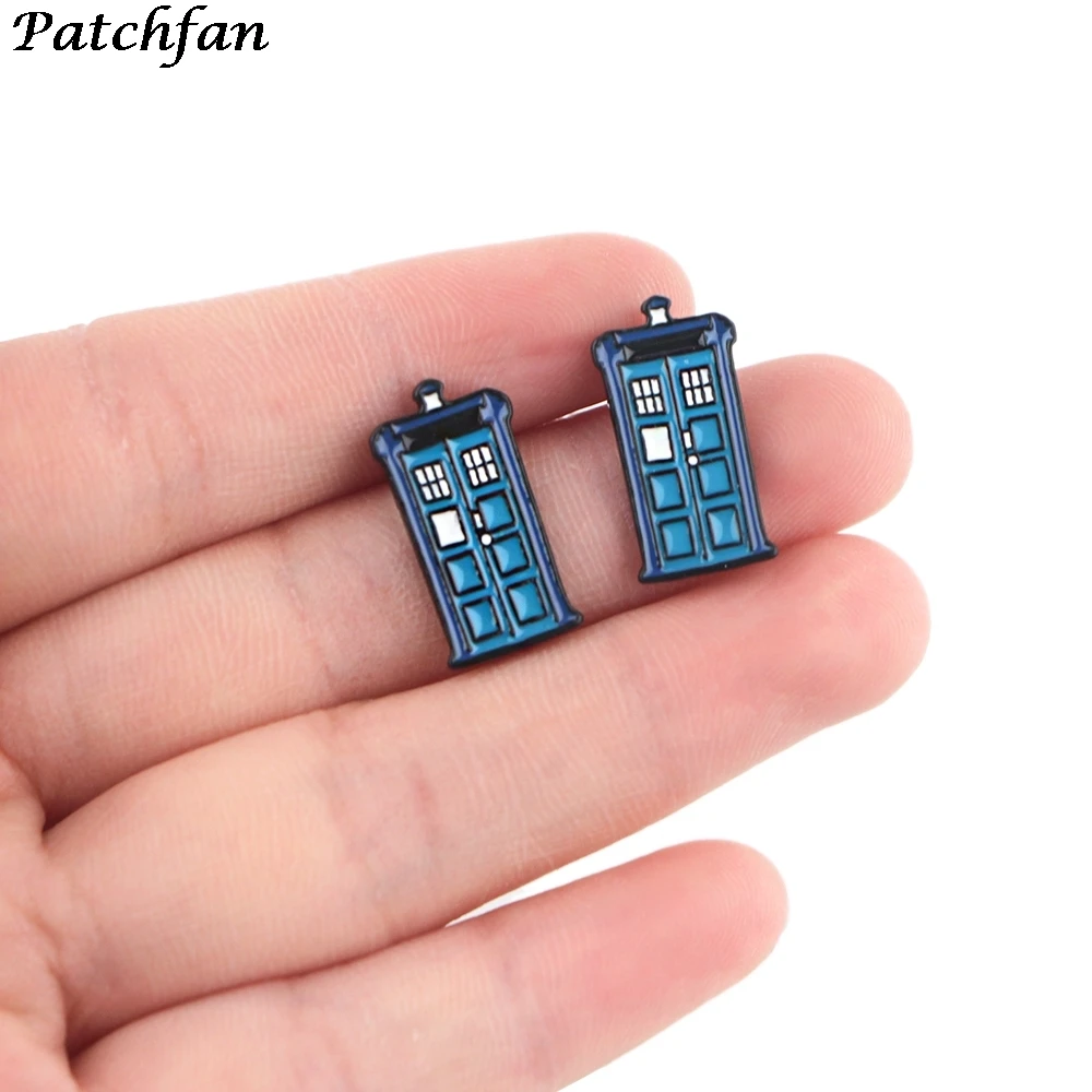 

12Pair A4257 Patchfan Cartoon Door Pierce Ear Stud kids Earrings For Womens Enamel Earrings Jewelry Gifts Girls