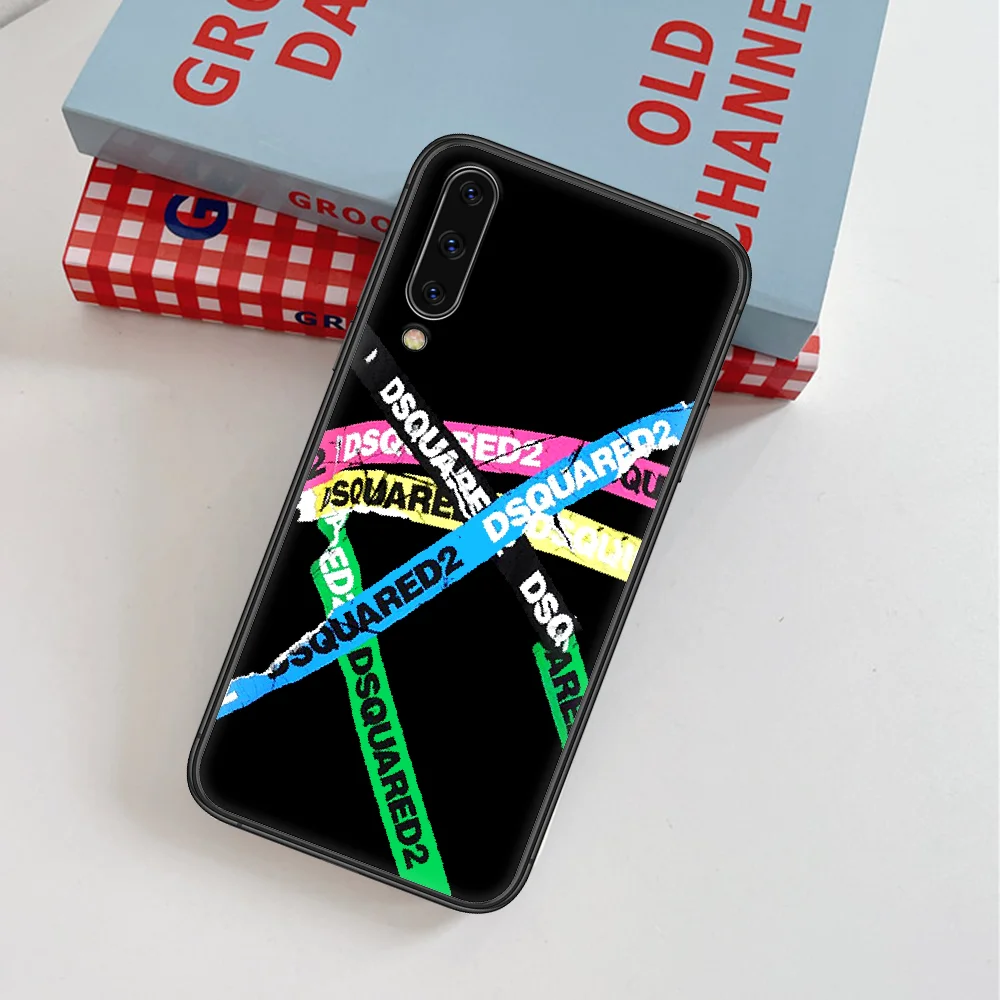 

D2 Fashion Trend Brand Phone Case For Samsung Galaxy Note S 8 9 10 20 Plus E Lite Uitra black Waterproof Painting Prime Luxury