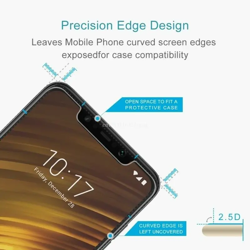 2 шт. 9H закаленное стекло для Xiaomi Pocophone F1 ультратонкая Защита экрана Xiomi F2 пленка
