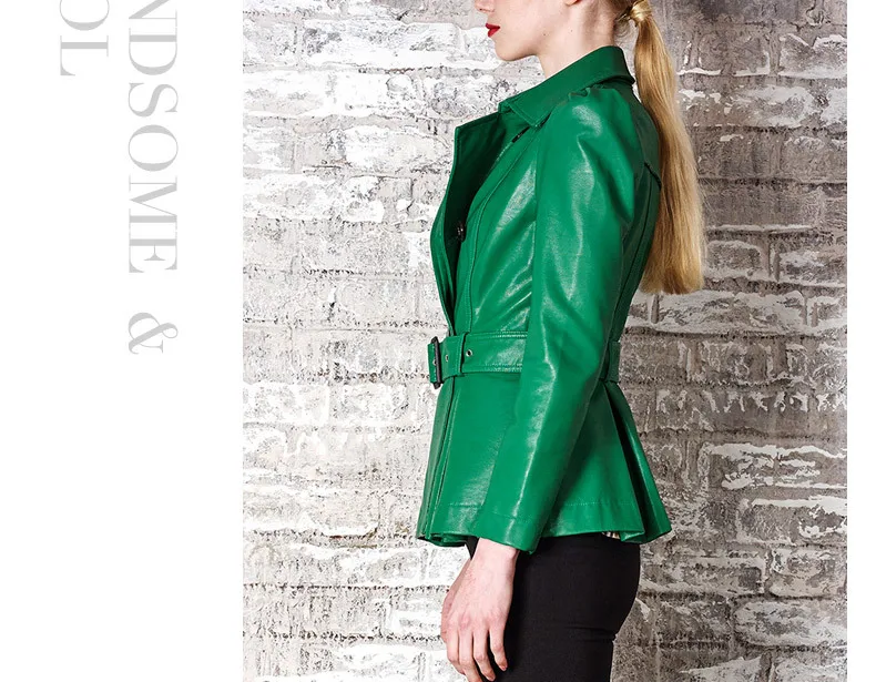 Женский длинный двубортный Тренч из ПУ кожи ветровка верхняя одежда LX1219 s 2020 |