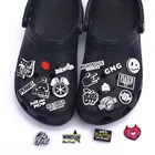 Черные Подвески для девочек, волшебные подвески для девочек, линейка из ПВХ, подвески для обуви, аксессуары, пряжка для обуви, украшения, подходят для Croc JIBZ