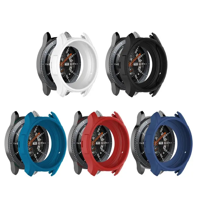 

Silicone Soft Shell Protective Frame Case Cover Skin for samsung Watch 46mm Gear S3 Frontier A0NB