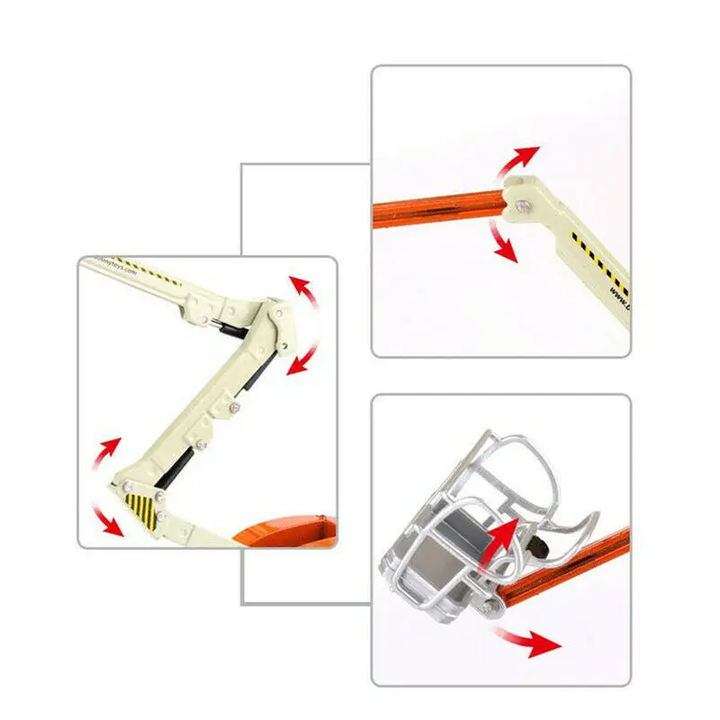 

1:87 Diecast Construction Cars Aerial Platform Truck Vehicle Model Kid Toy Gift For Collection Home/Office Deco White/Red Random