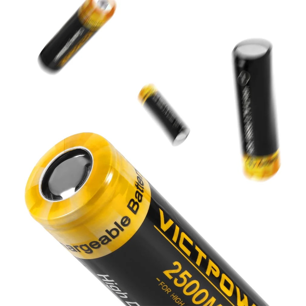 2 PCS High Capacity 3.7V 18650 2500 mah 20/10A Rechargeable Lithium-ion Battery for LED Flashlight Headlamps Search Lamp | Электроника