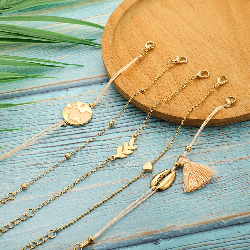 Браслет в стиле бохо для женщин и мужчин браслеты цепочки ручной работы со