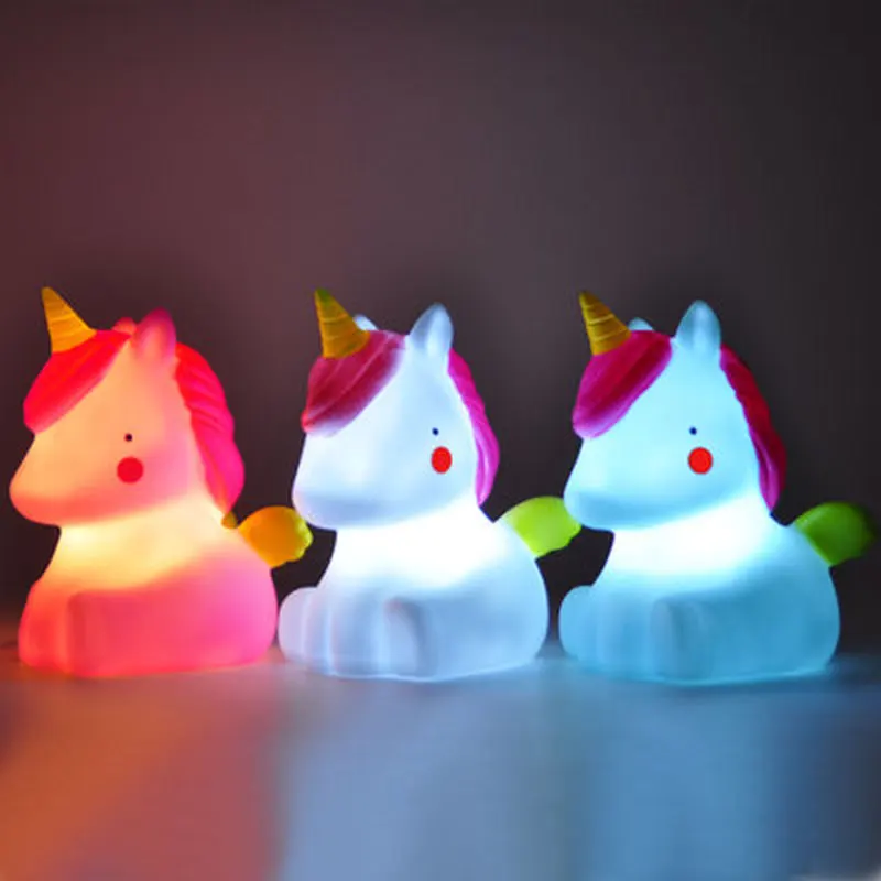 

2019 Hot Unicorn Night Light Creative LED Night Lamp Mood Light Cartoon Eyeshield unicorn party Lamp LED Light and Toy