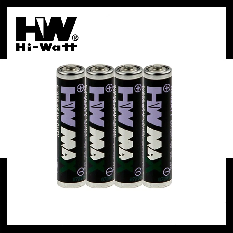 

100PCS HW Hi-Watt R03 UM4 1.5V AAA Battery Carbon-Zinc 3A Batteries For Electric Toy Flashlight Alarm Clock Mouse Microphone