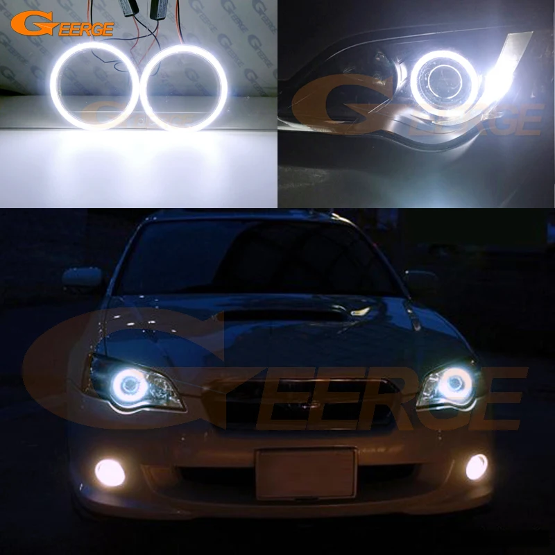Отличный COB комплект светодиодов глаза ангела halo кольца ультра яркие DRL для Subaru