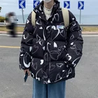 Парка LEGIBLE мужская с воротником-стойкой, Повседневная Свободная куртка с принтом, зимнее пальто, 2021