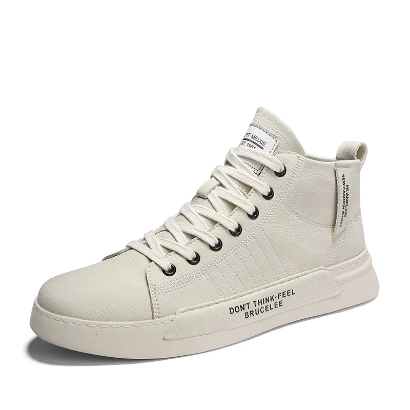 

Zapatos Casuales De Los Hombres New Style Mid-top Trendy Sneakers Korean Casual Shoes Popular High-top Trendy Shoes Zapatillas *