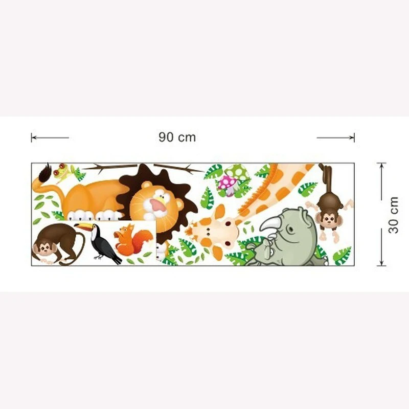 

Cute Cartoon Animal Wall Sticker Monkey Giraffe Vinyl Removable Decal Mural Art DIY Home Baby Kids Room Nursery Decoration