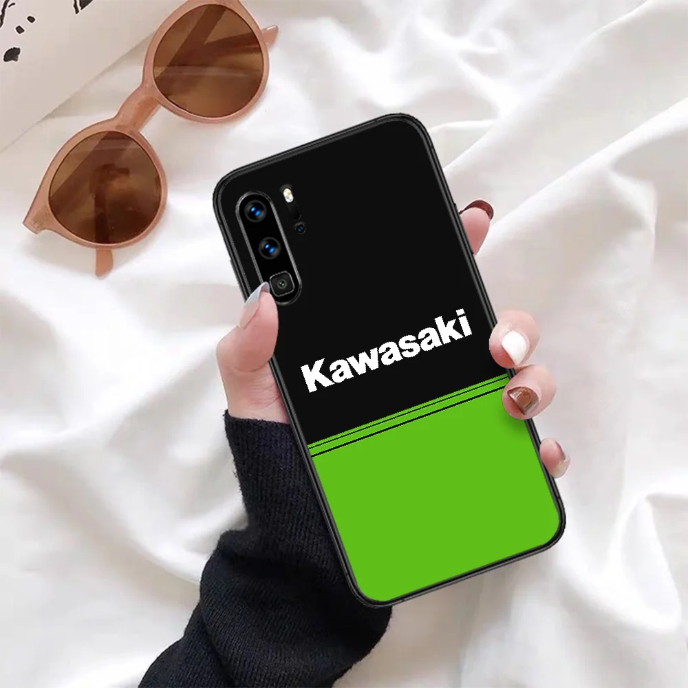 

Kawasaki Ninja Motorcycle Phone Case For Huawei P Mate Smart 10 20 30 40 Lite Z 2019 Pro black Funda Silicone Shell Painting