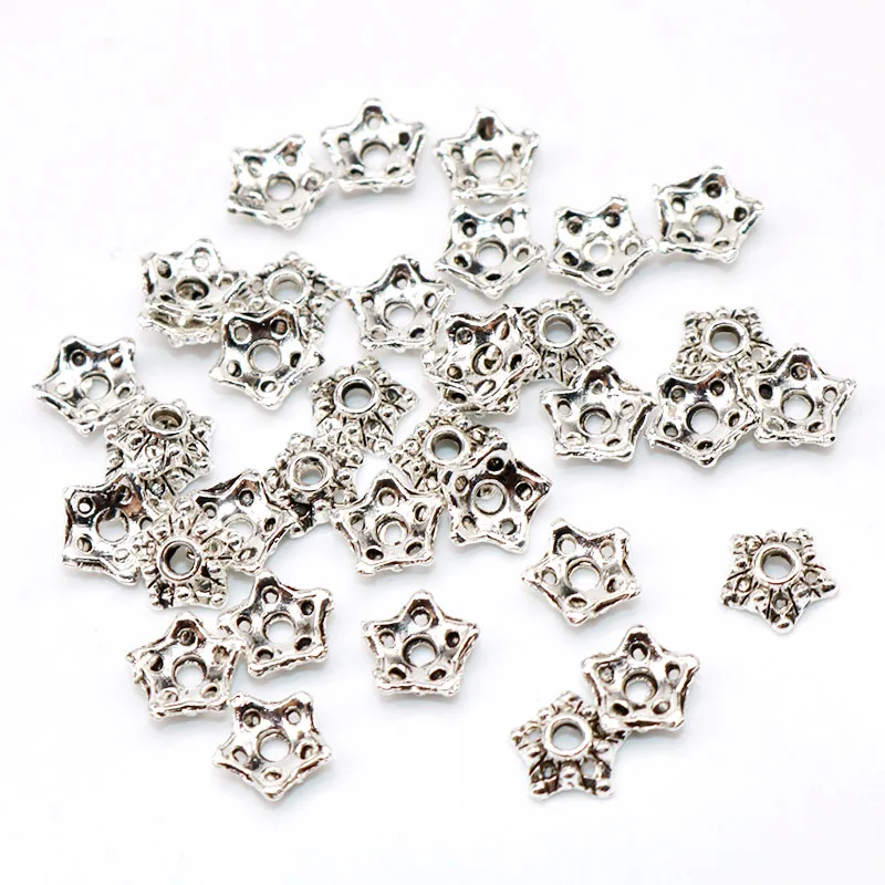 Винтажная бусина серебряного цвета 7 5 мм посеребренные бусины разделители с