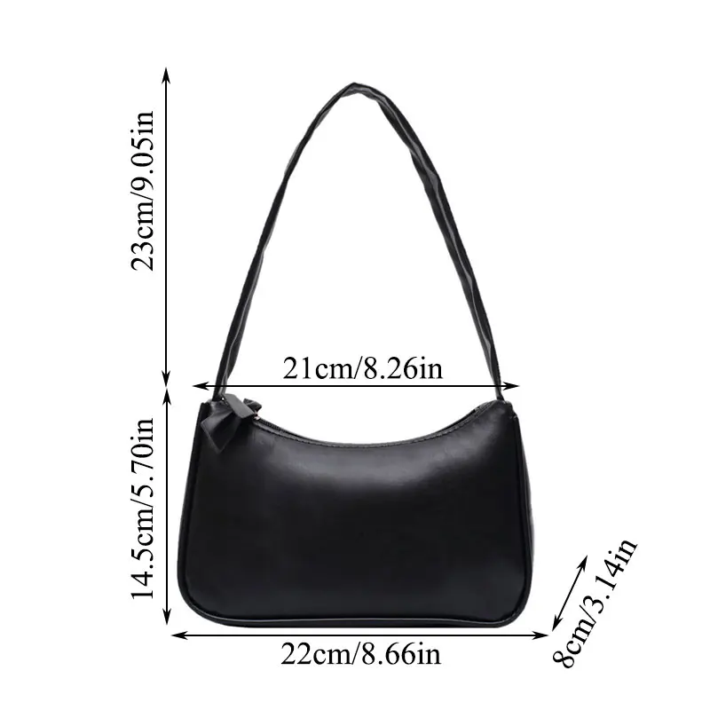 

Women Casual Clutch Handbag Fashion Mini Underarm Shoulder Bag Retro Totes Bags For Women Elegant Armpit Bag Soft Leather Tote