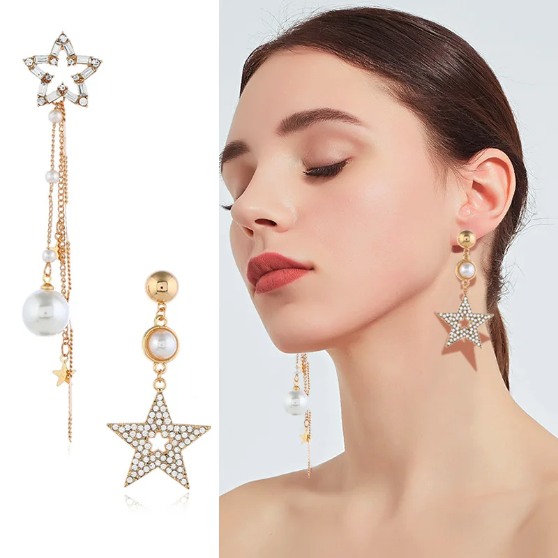 Новинка 2020 модные серьги для девушек креативные в виде звезд и Луны