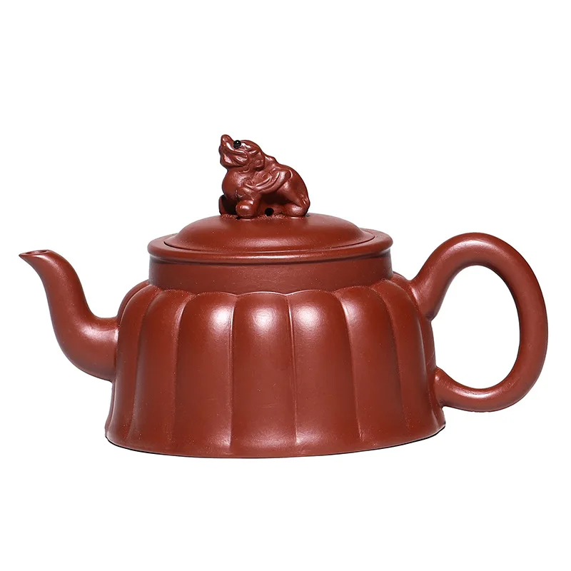 

Yixing purple clay pot, raw ore, Dahongpao flower ware, brocade bag, Kirin pot, hand-made teapot