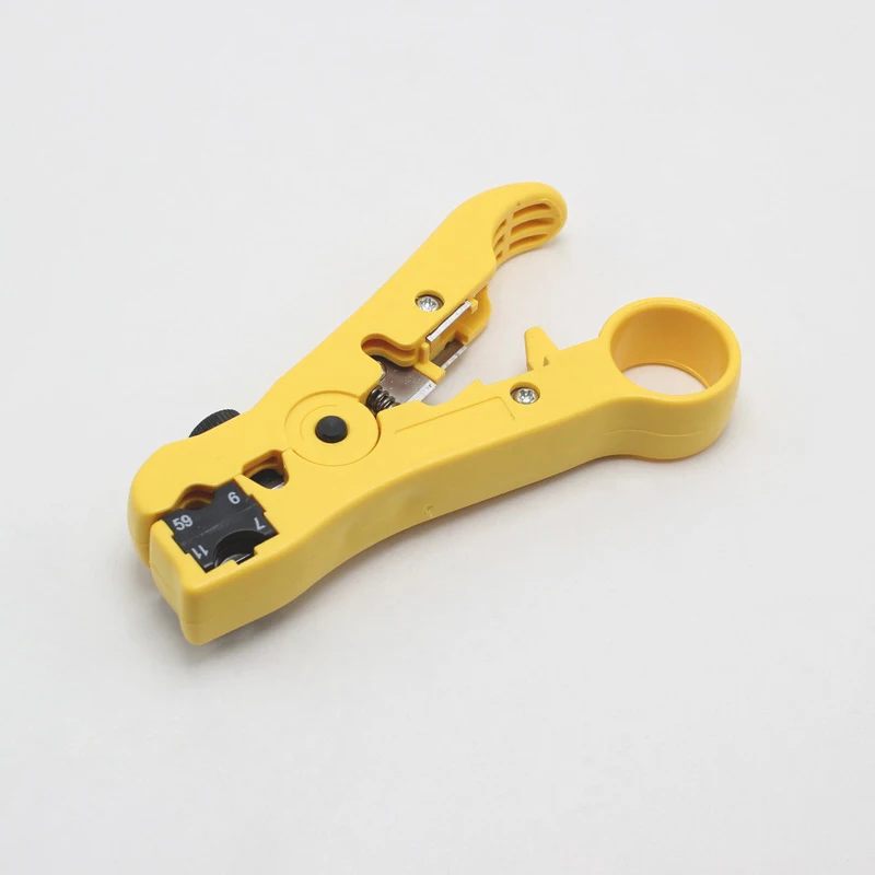 Durable Coax Compression Crimper Tool Bnc/Rca/F Crimp Connector Rg59/58/6 Cable Wire Cutter Adjustable Crimping Plie