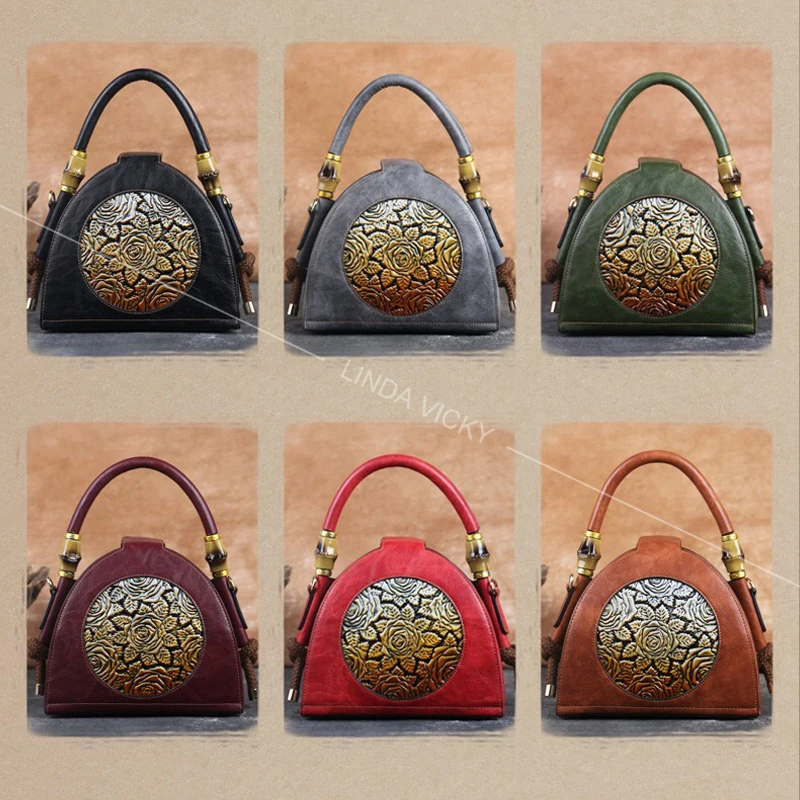 

Women Manual Retro Handbag High Quality Fashion Creative Shoulder Bag Luxury Trends Saddle Bag Personality Leather Crossbody Bag