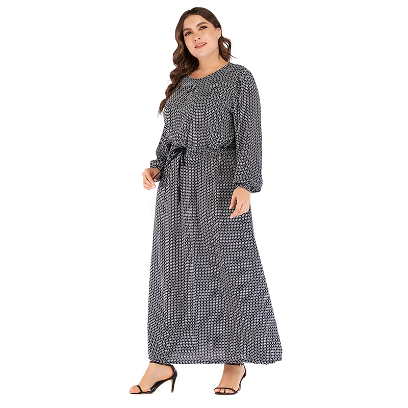 Новейшее мусульманское платье Дубай Турция большие размеры женская исламская с