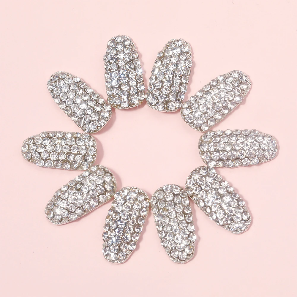 

Rhinestone Glas Autumn Kawaii Nail Decoration Container Nail Art Flat Acrylic New Year' Eve 3D Makeup Nail Salon Nail Accessory