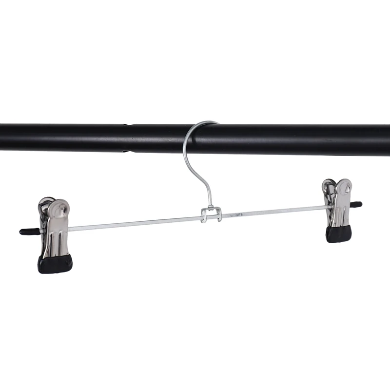 24 PCS Skirt Hangers With Clips Pants Hanger Metal Pant Space Saving For Skirts Clothes | Дом и сад