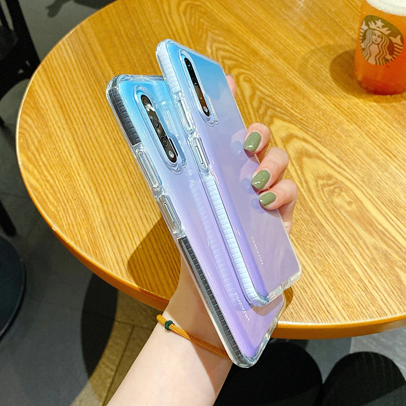 Прозрачный чехол ярких цветов для iphone 11 Pro Max XS 7 8 Plus XR 6 6S прозрачный мягкий