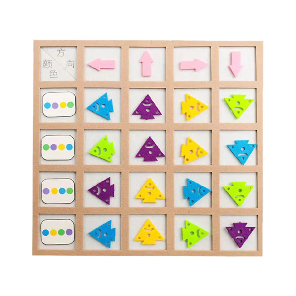 

Kids Puzzle Sensory Board Toy Colorful Color Direction Arrow Matching Game Teaching Aids Montessori Educational Toddler Felt Toy