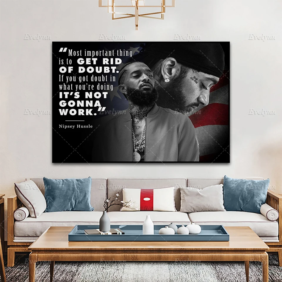 Nipsey Hussle плакат холст мотивационный фотографический печатная картина настенное