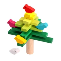 1 set portable durable wooden blocks game toy balancing blocks toy stacking game toy for boys girls children