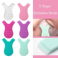 10pcs y shape silicone eyelashes brushes eye lash extension graft brush makeup mascara tools eye lash perming pads