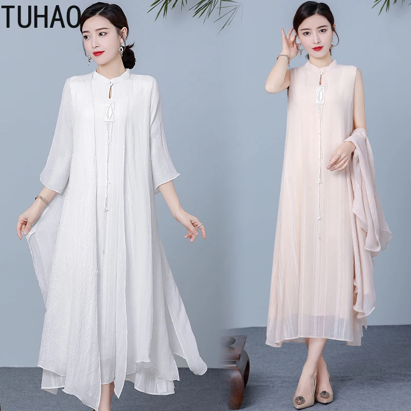 TUHAO костюм из двух частей в китайском стиле платье большого размера 3XL 2XL