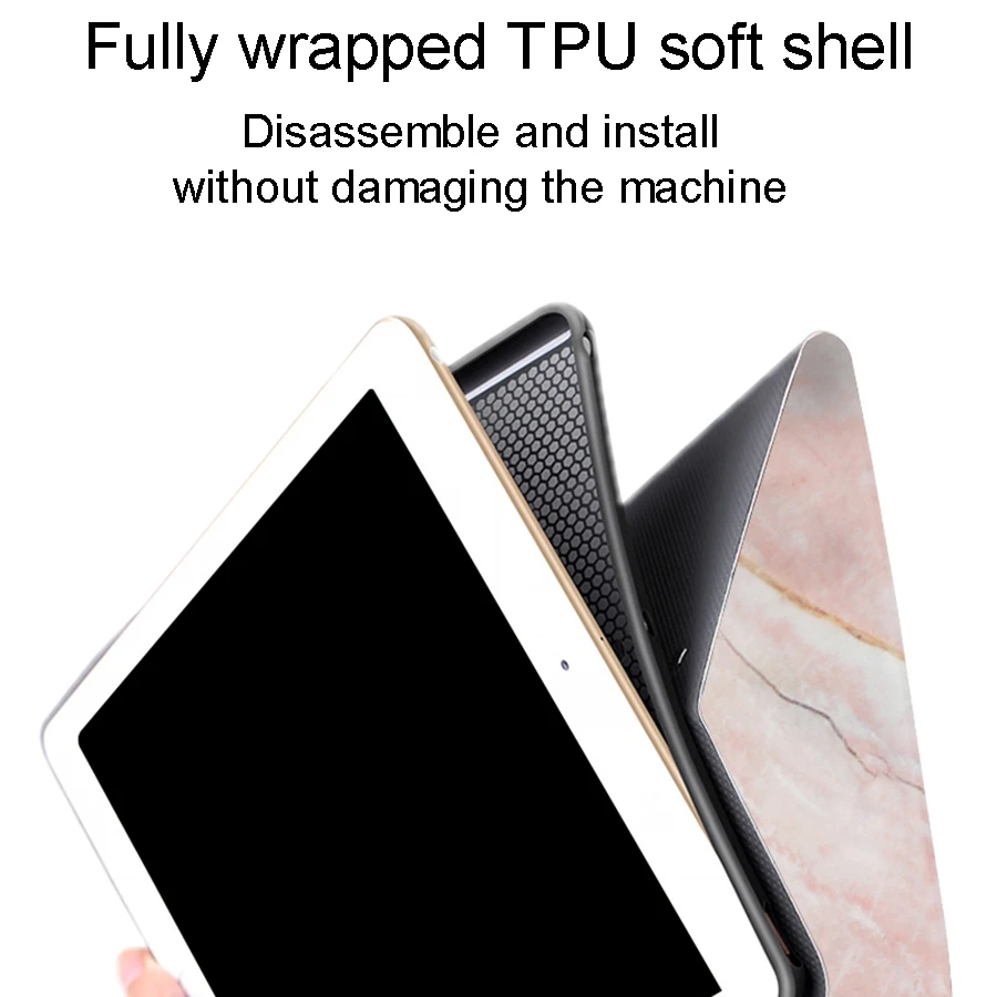 Беспроводной чехол клавиатура с Bluetooth Mini Marble PU для iPad Pro 2020 2019 2018 Air 4 3 2 1 5 9 7 10 11