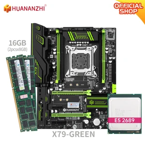 huananzhi x79 green x79 motherboard with intel xeon e5 2689 with 28gb ddr3 recc memory combo kit set atx sata usb3 0 pci e nvme free global shipping