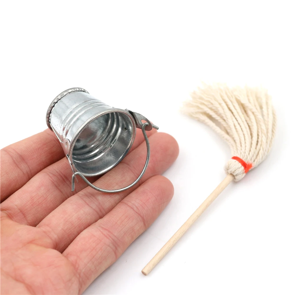 

2pcs/set Kitchen Garden Bucket Scale 1:12 Dollhouse Miniature Classic Pretend Play Furniture Cute Toys Creative Gifts Wholesale