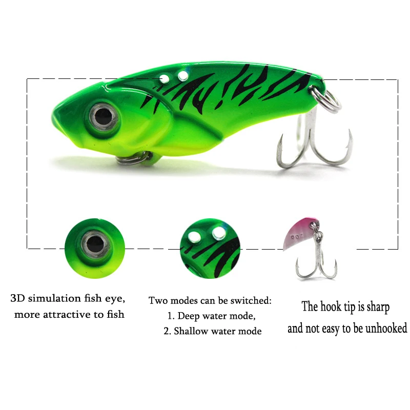 

5g10g15g20g zinc alloy DHVIB hard bait road sub bait bait blood tank double hook Spanish mackerel perch fresh water