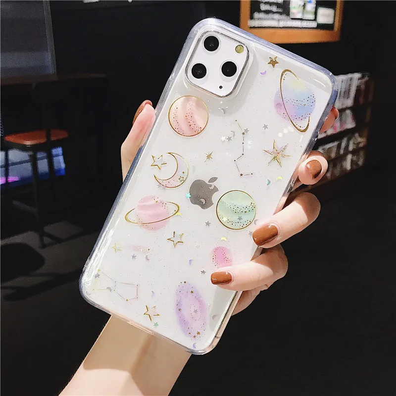 Блестящий Мягкий чехол из ТПУ для iphone 12 Pro 11Pro Max X XR XS mAX 7 8 Plus | Мобильные телефоны и