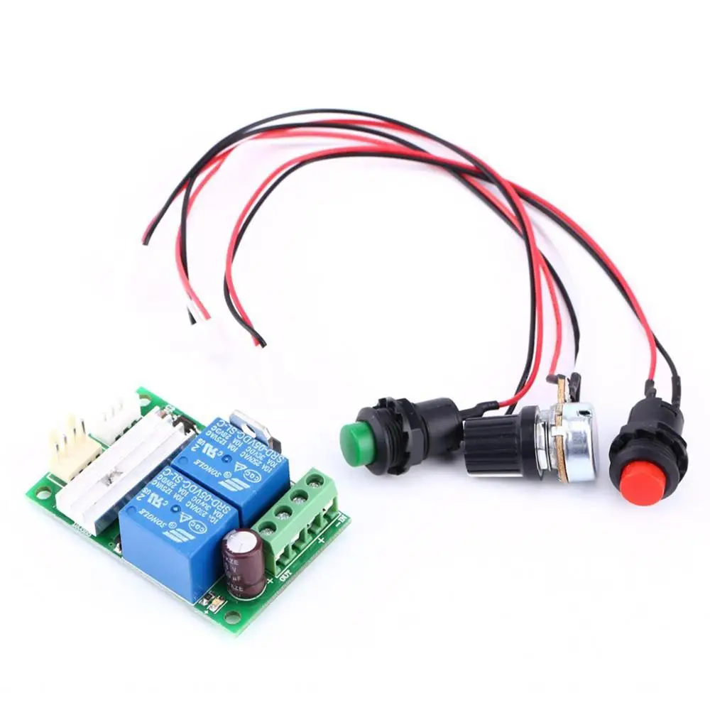 PWM DC Motor Speed Regulator Controller Board Adjustable Control Reversible Relay Module 6V-28V 12V 24V 3A 21kHz on. -> Регулятор скорости постоянного тока с ШИМ контроллером, плата управления, регулируемый, реверсивный модуль реле 6В-28В 12В 24В 3А 21