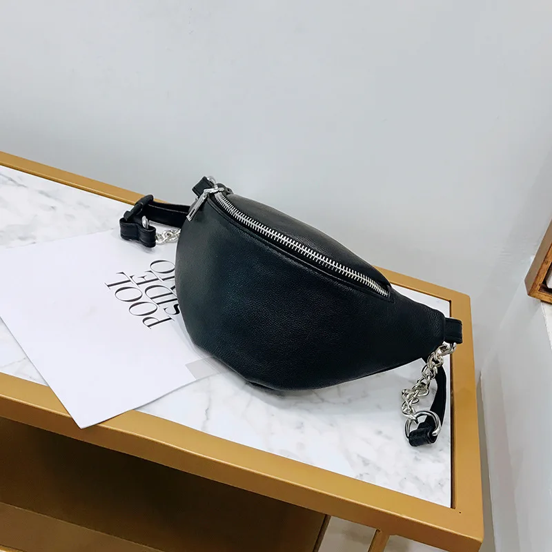 

2021 Womens Waist Bag Fanny Pack PU Bag Belt Purse Small Purse Phone Key Pouch White Black Waist Packs