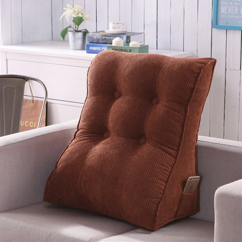 

Многофункциональная треугольная большая подушка для кровати, стирающаяся подушка для поддержки талии и шеи, украшение для дома FK241