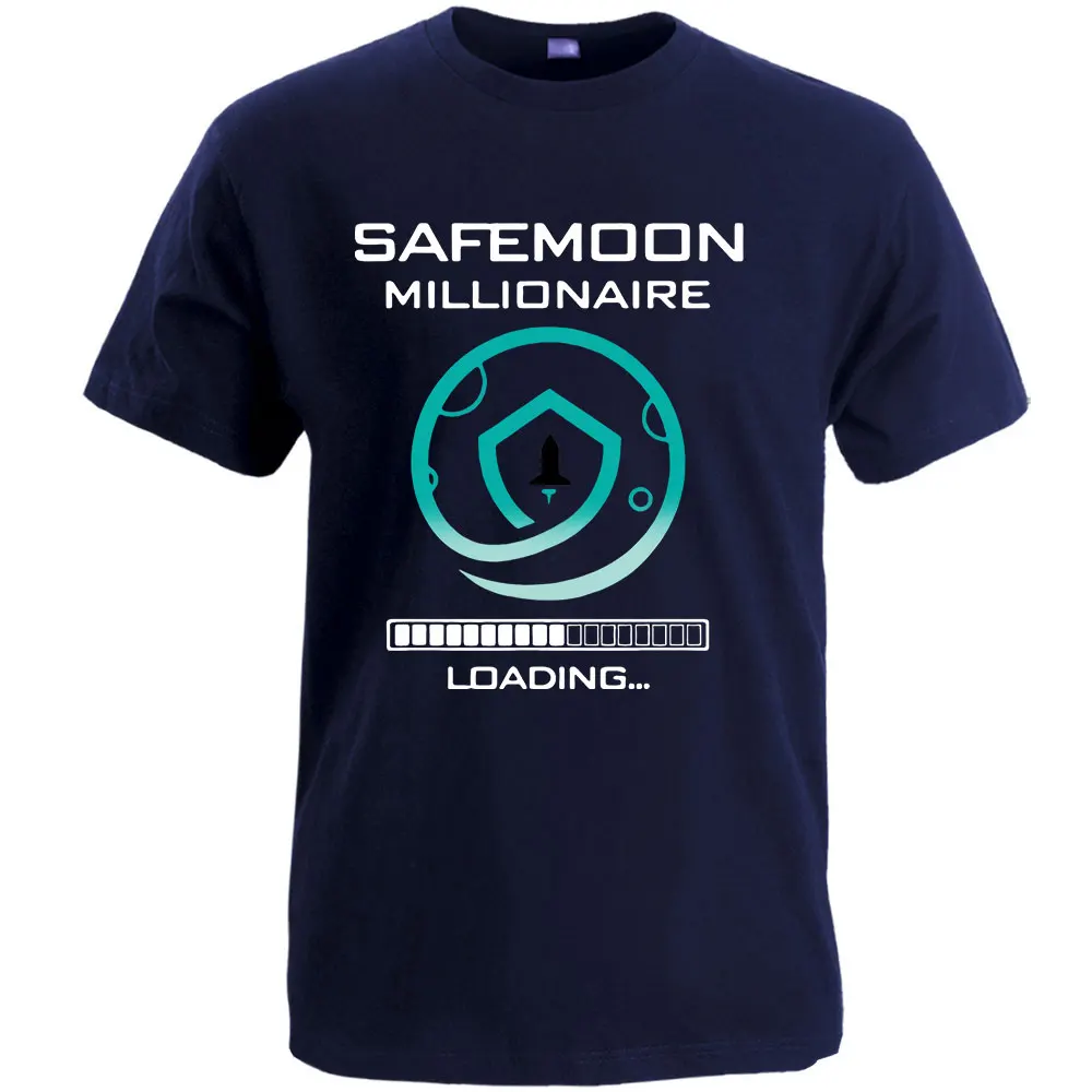 

Funny SafeMoon Millionaire Loading T-Shirts To The Moon Cryptocurrency Enthusiasts Graphic 100% Cotton Top Oversized Tee Shirt