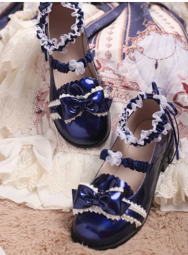 Туфли женские винтажные с круглым носком на толстом каблуке | Тематическая