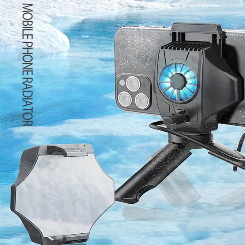 

Universal Mini Mobile Phone Cooling Fan Radiator Turbo Hurricane Game Cooler Cell Phone Cool Heat Sink For IPhone/Samsung/Xiaomi