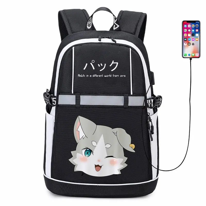 Рюкзак Re:Life in a other world от zero сумка-рюкзак из ткани Оксфорд со светоотражающими